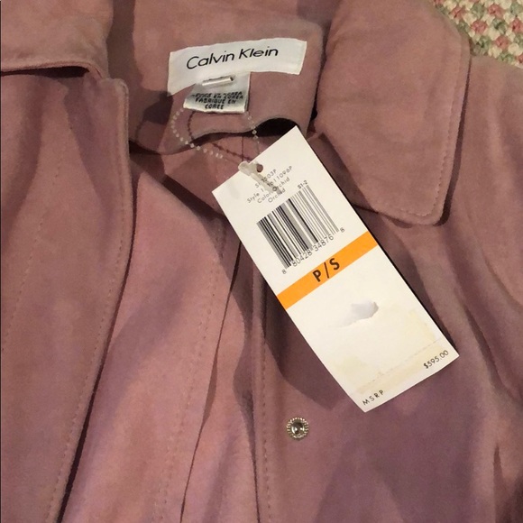 Calvin Klein, dusty rose suede jacket - Picture 3 of 3